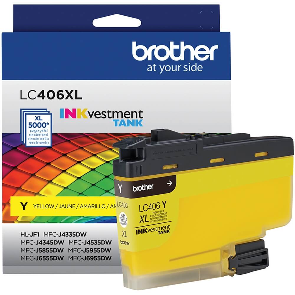 Cartucho de Tinta Brother LC406XLYS Amarelo Alto Rendimento - Impressorajato